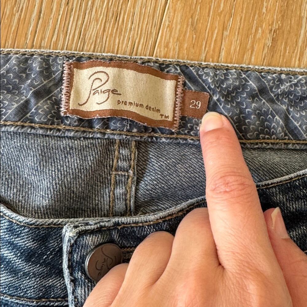Y2K PAIGE Laurel Canyon Bootcut Jeans Embroidered Pocket Size 29 - Picture 5 of 8
